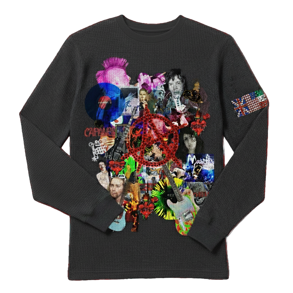 Rhinestone Collage Band T-Shirt