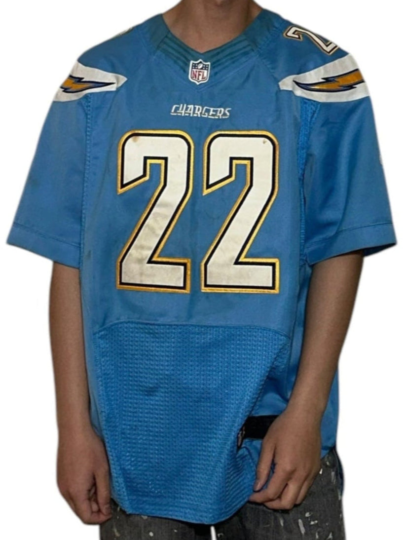 Blue and Yellow Chargers Verrett Jersey